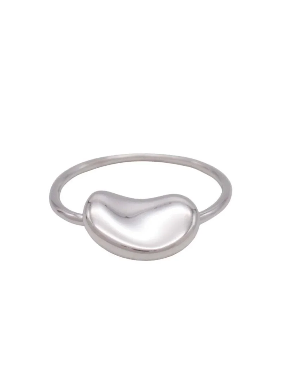 Tiffany & Co New Polished Bean Ring Elsa Peretti Silver